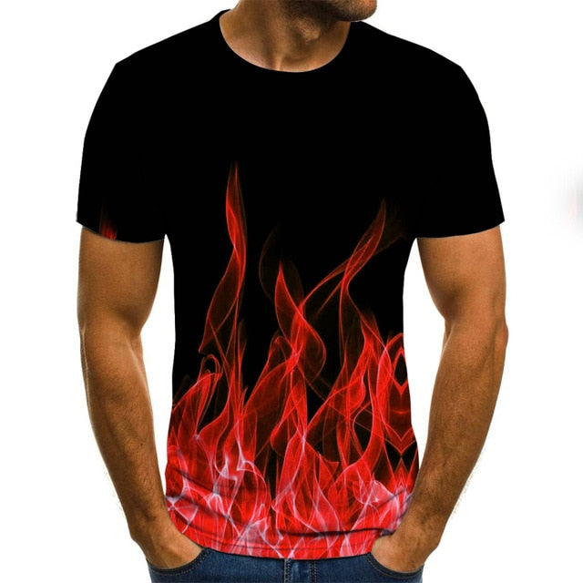 Flaming Red Orange Fire Graphic Graphic T-Shirt for Sale by
