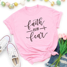 FAITH OVER FEAR Women's T-Shirt 0919 - funshirtsusa