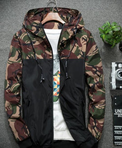 MEN'S CAMOUFLAGE HOODED JACKET