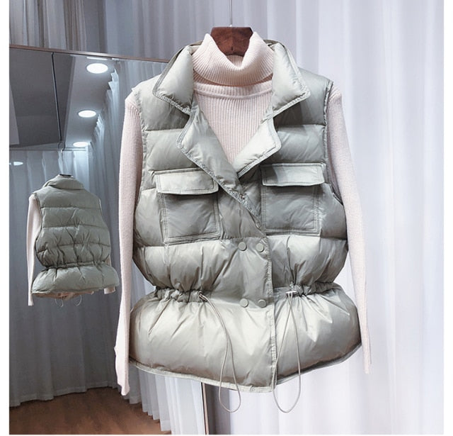 WOMEN'S ULTRA LIGHT DOWN VEST - funshirtsusa