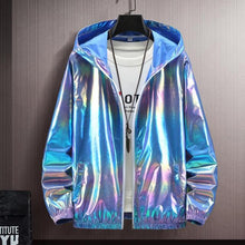#2021 Summer Colorful Shiny Sunscreen Clothing for Men and Women Couples Thin Breathable Color Thin Jacket Trend Large Size - funshirtsusa